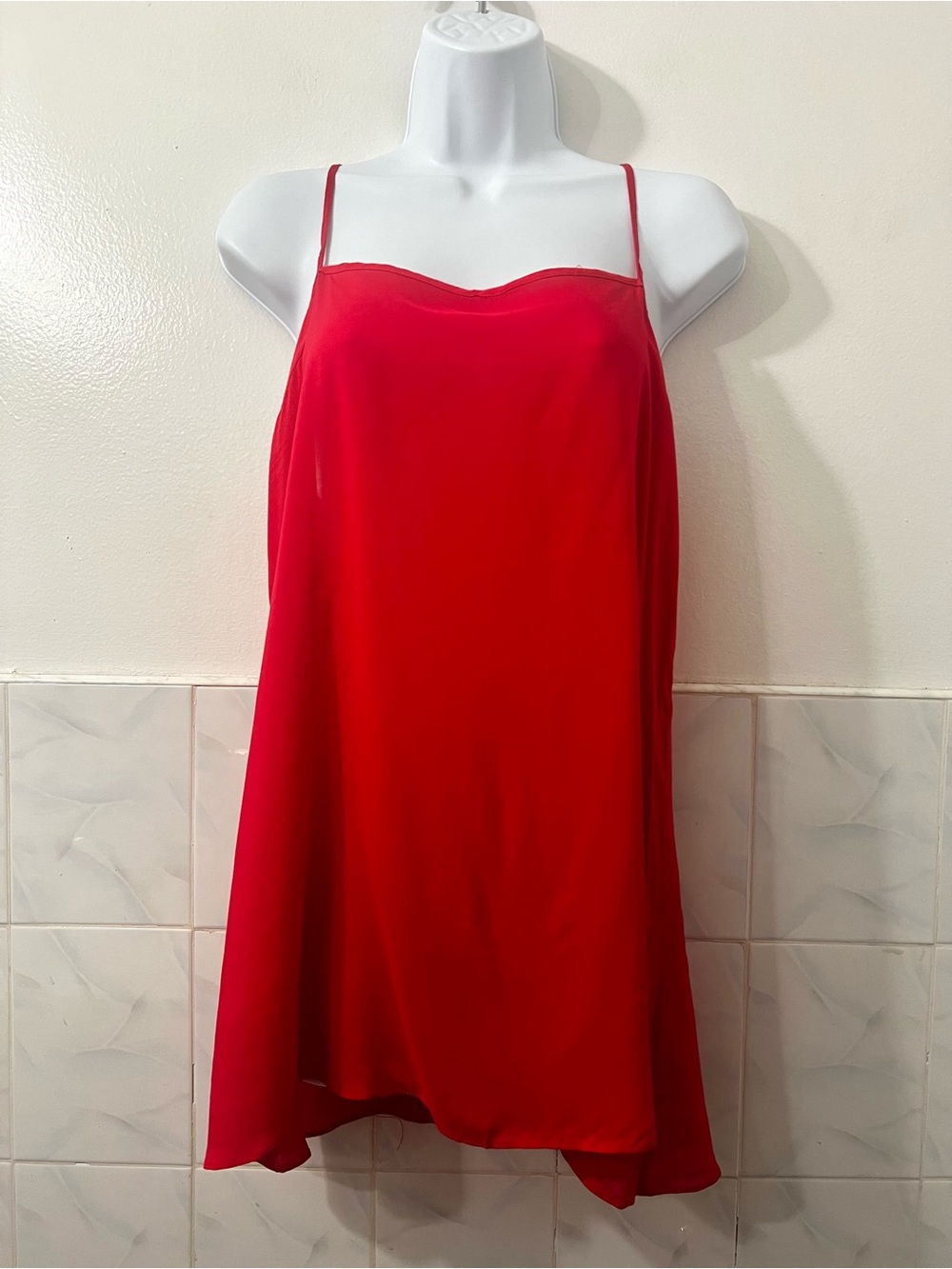 Free People Sleeveless Tunic Top Mini Dress S Red Whimsigoth Vamp Semi Sheer